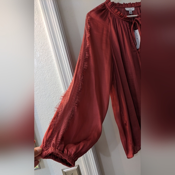 Current Air Blouse NWT Peasant S Size Large - Picture 5 of 12